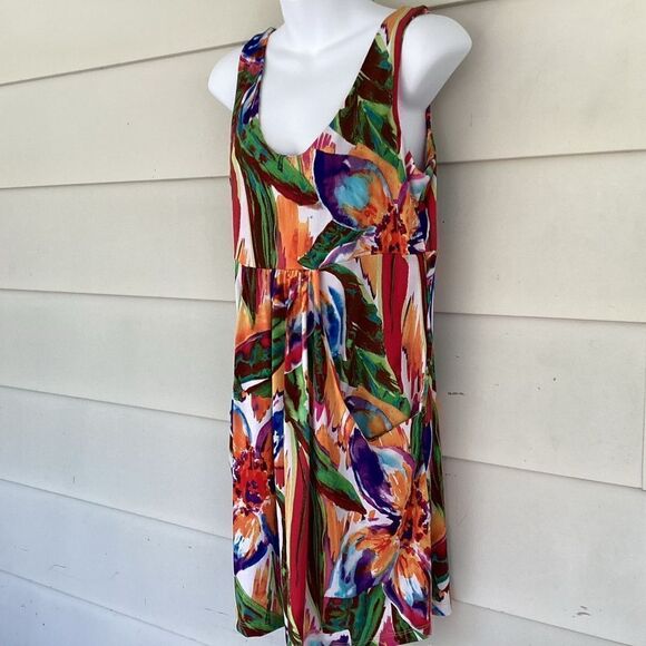 J. Valid sleeveless sun dress gathered skirt LG. 0313 - Picture 2 of 10